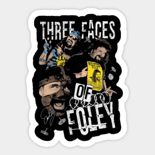 Mick Foley Three Faces Of Foley Sticker